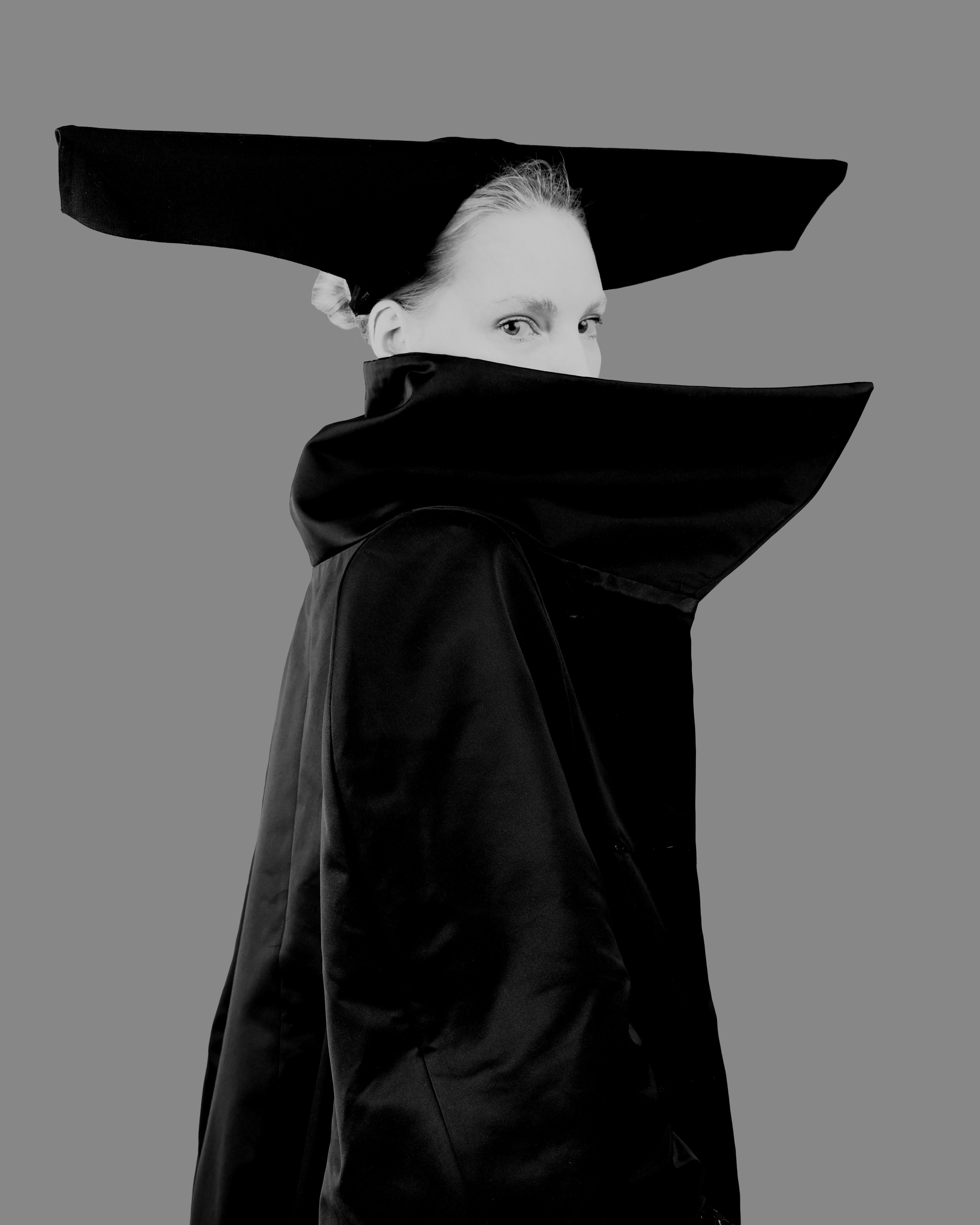 Fashion portrait with graphic styling